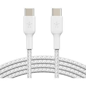 Braided USB-C To USB-C Cable, 1M/3.3ft, White